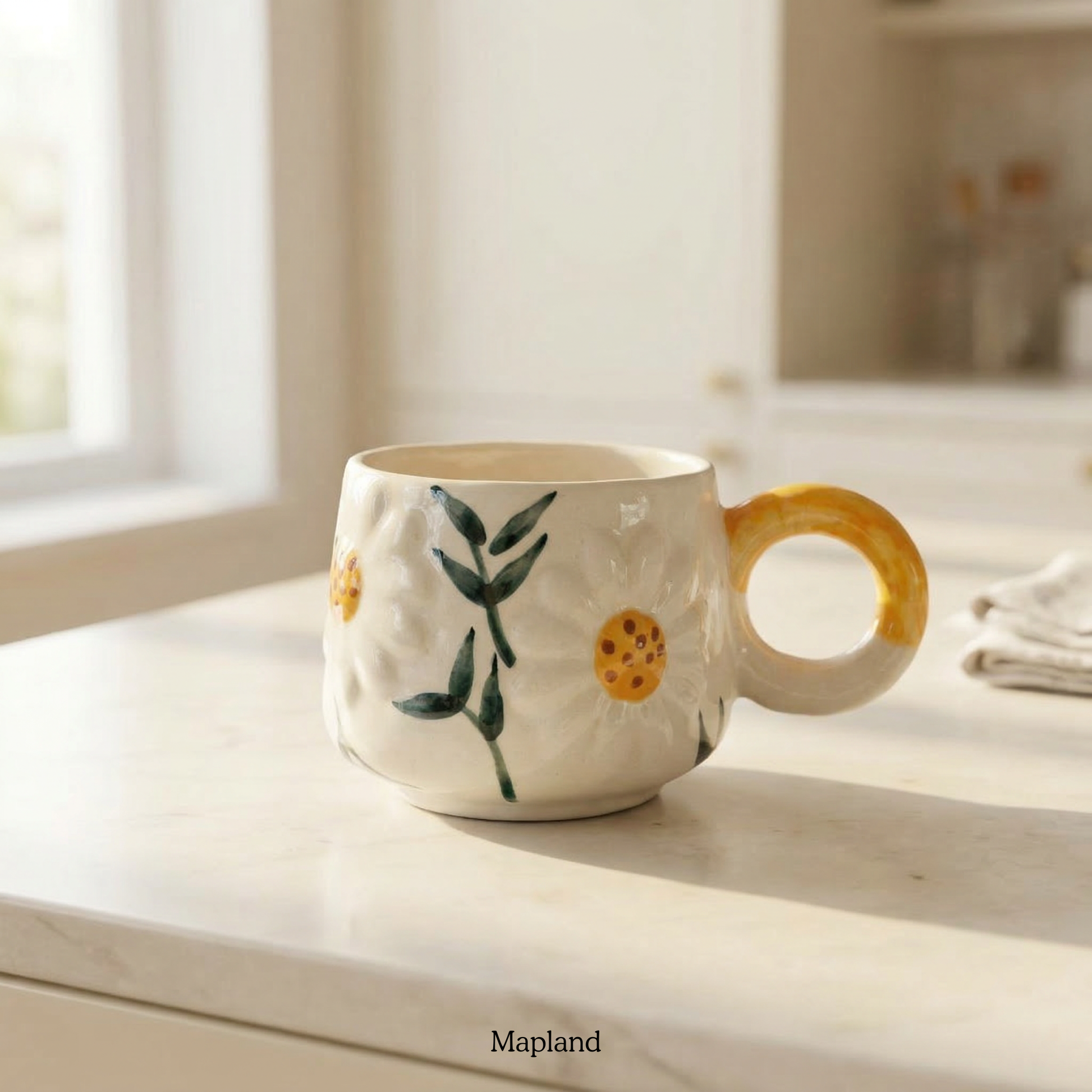 Sunny Bloom Ceramic Cup - Mapland