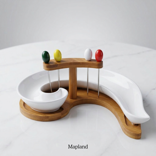 Kawa Bamboo Sushi Platter Set — handmade artisan home decor | Mapland