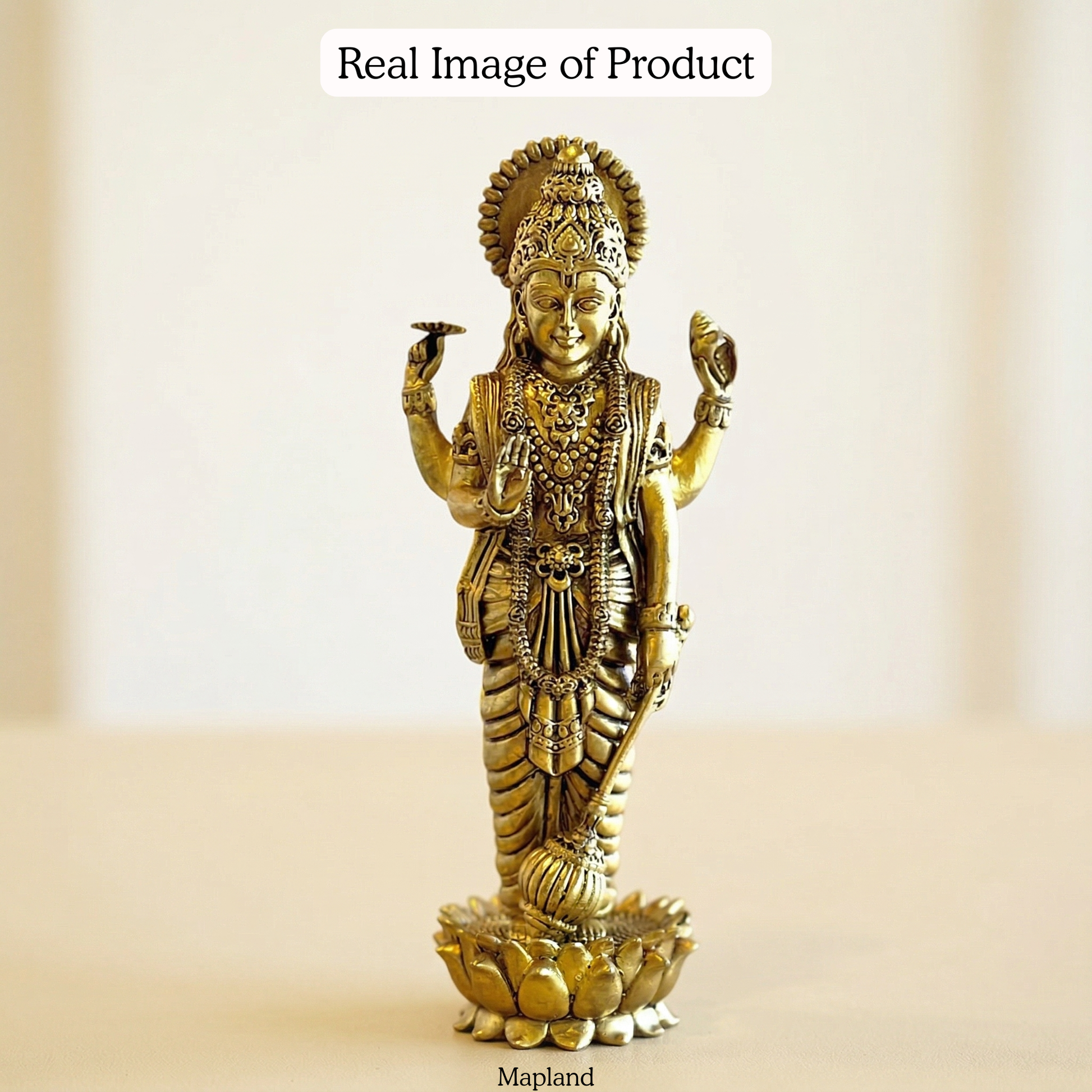 Brass Vishnu idol real lifestyle image | Mapland