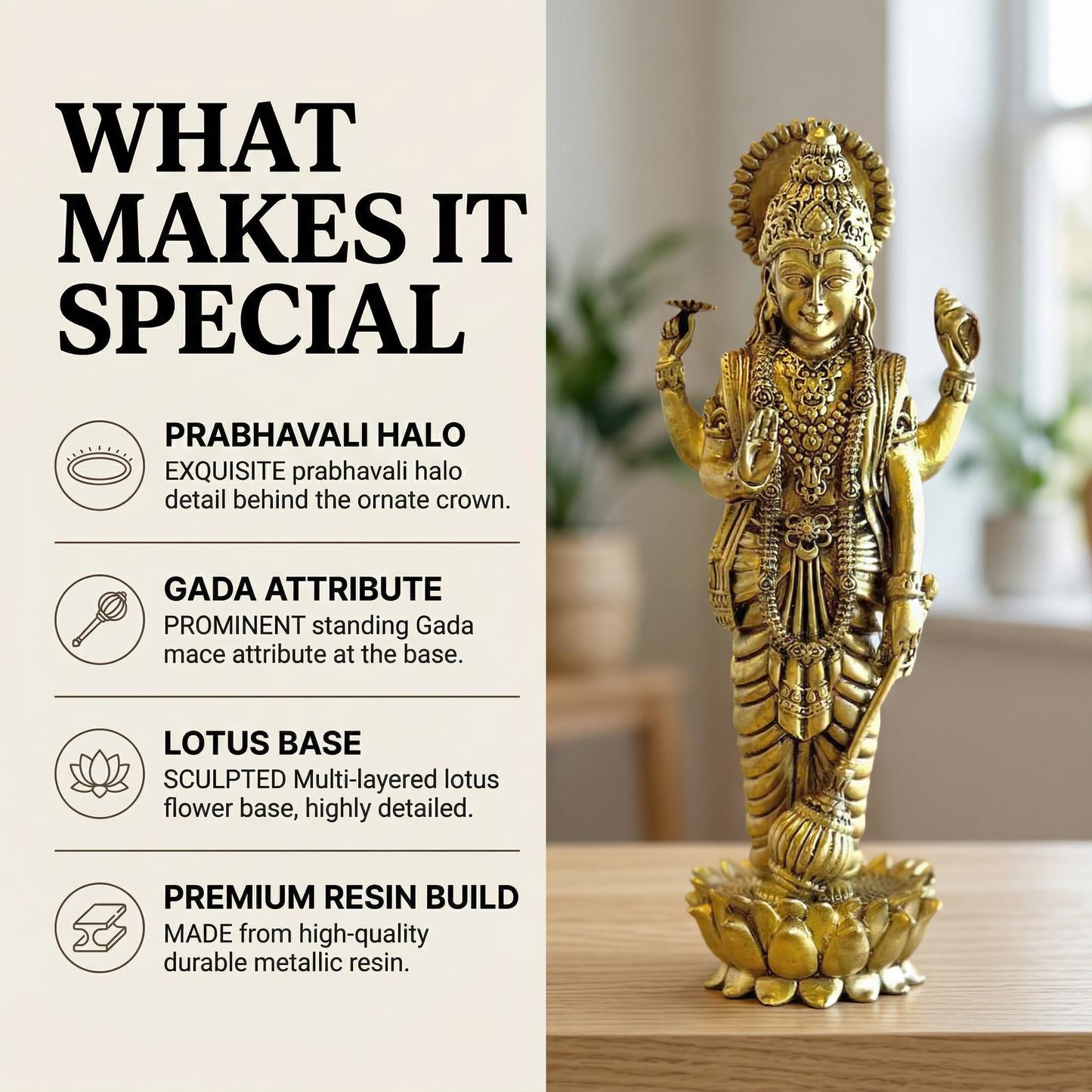 Brass Vishnu figurine what makes it special | Mapland