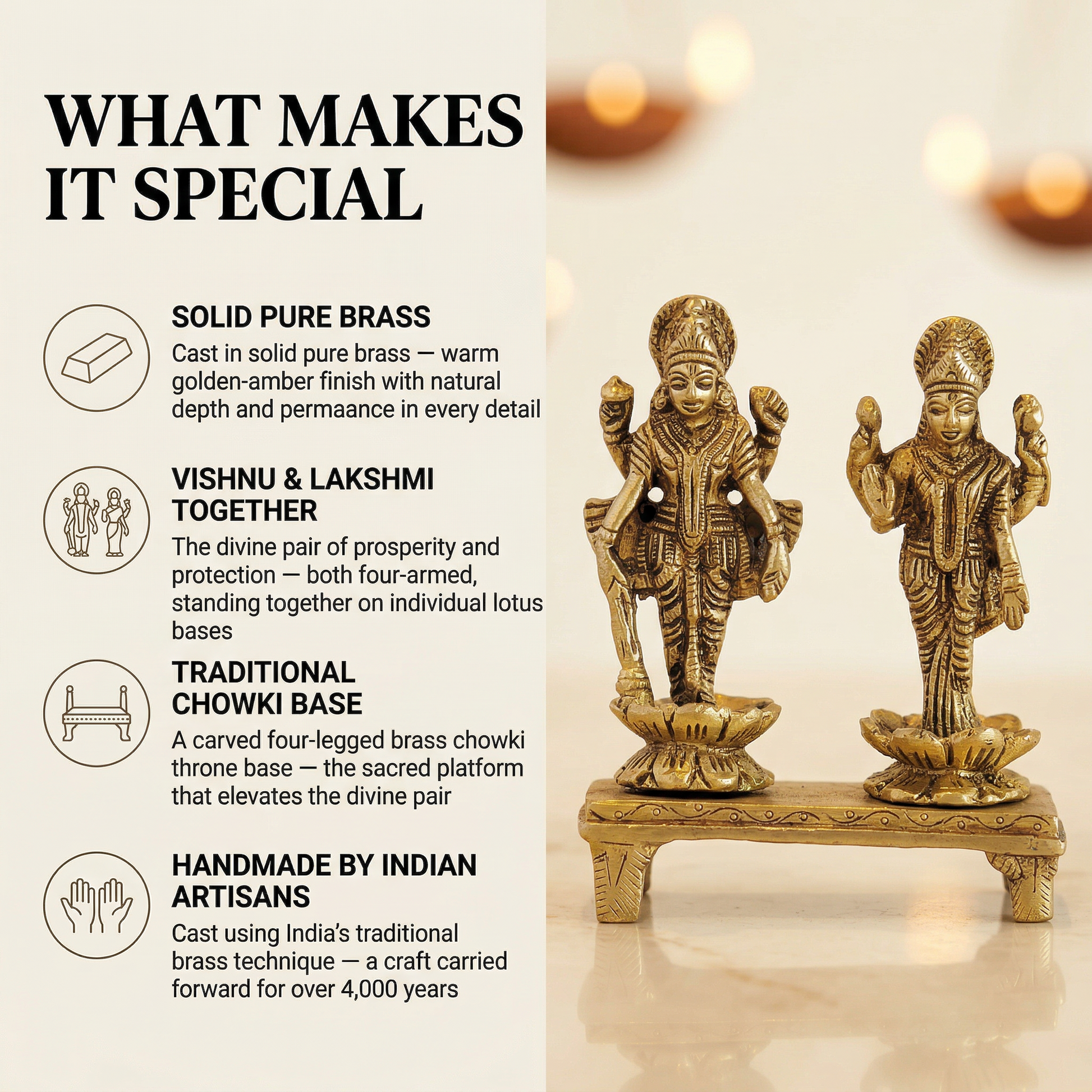 Brass Vishnu Lakshmi idol what makes it special | Mapland