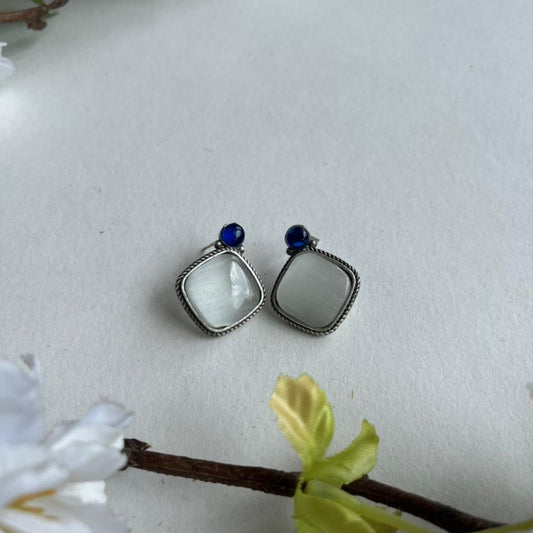 Zara Oxidized Earrings for Women – Ethnic Silver Imitation Jewery