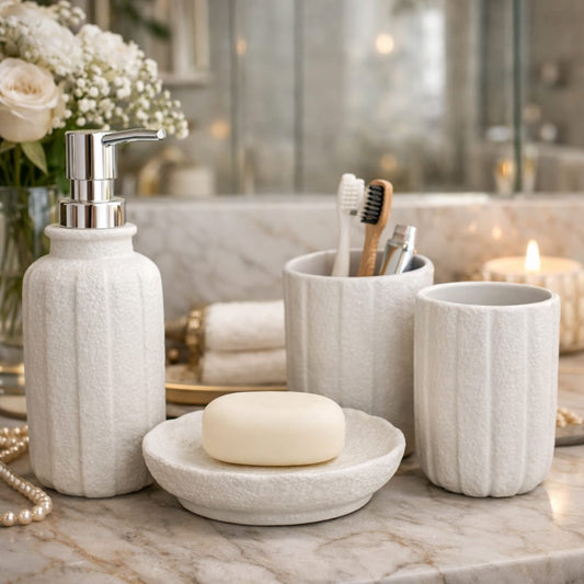 Frost Ridge Ceramic Bathroom Set of 4