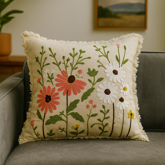 Floral Elegance Cushion Cover