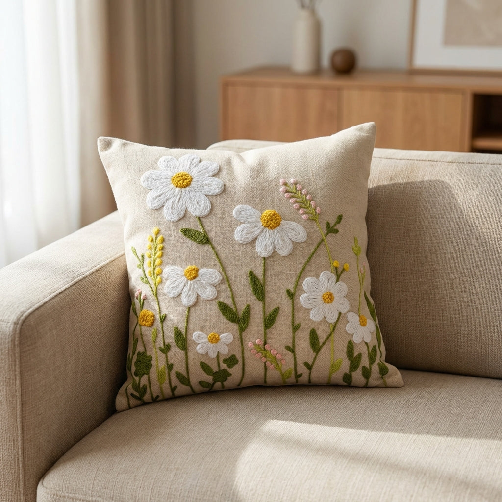 Wildflower Charm Cushion Cover 16*16 Inches - Mapland